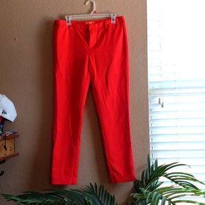 EUC Joe Fresh Slim Orange/ Coral Pants Size 6